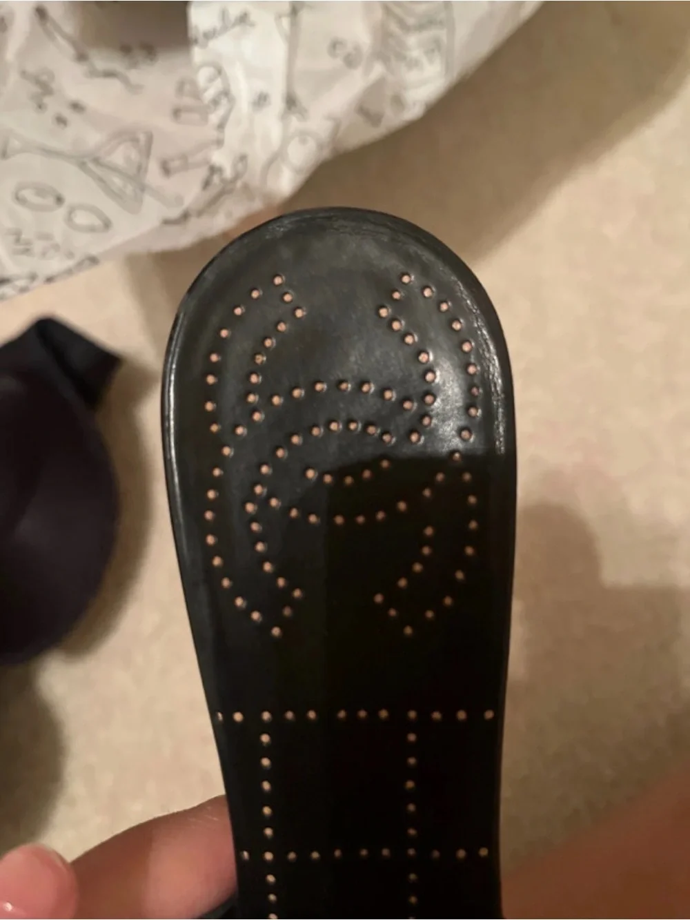 CHANEL Black Leather Slide Mules with Gold CC Buckle